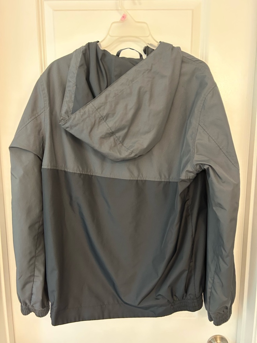 Goodfellow & Co Lightweight Hooded Jacket Small Gray Black Windbreaker Full Zip - Picture 4 of 4